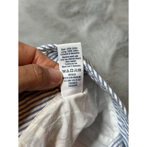 Janie and Jack Toddler 18-24 Months Striped American Flag Bucket Sun Hat - Picture 9 of 9